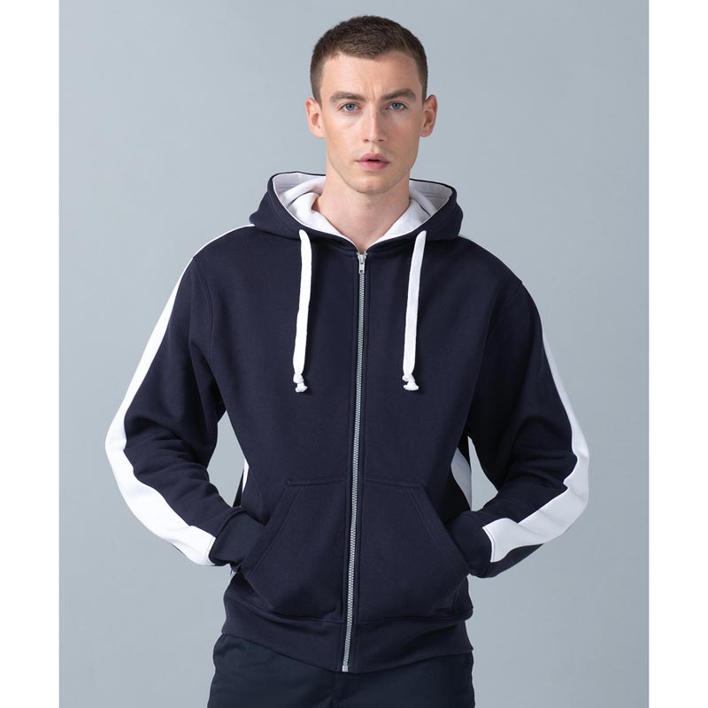 Full-zip hoodie - Navy/White S